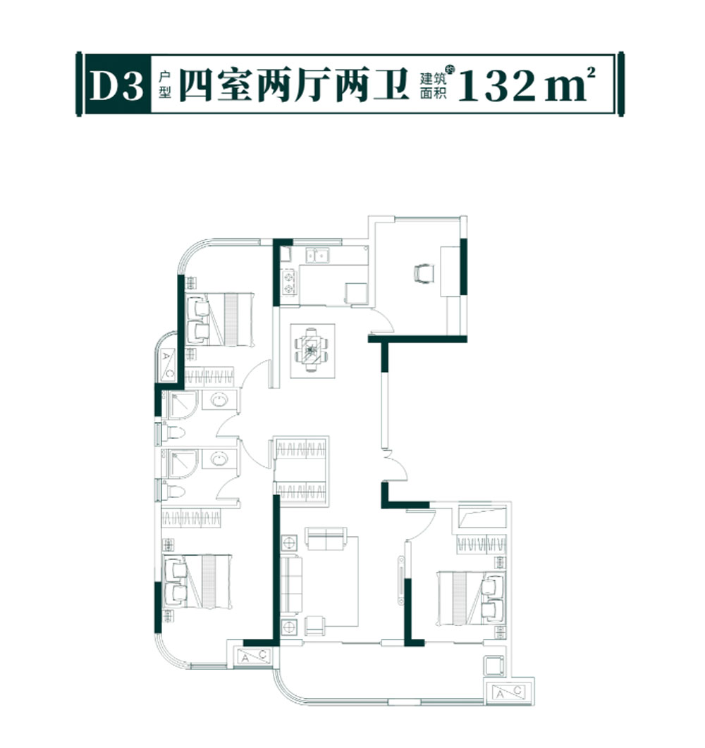 荆州楚天都市&middot;信园D3户型