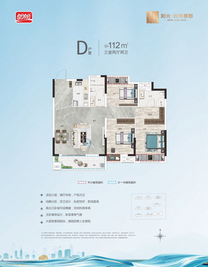 襄阳阳光四季襄郡D户型