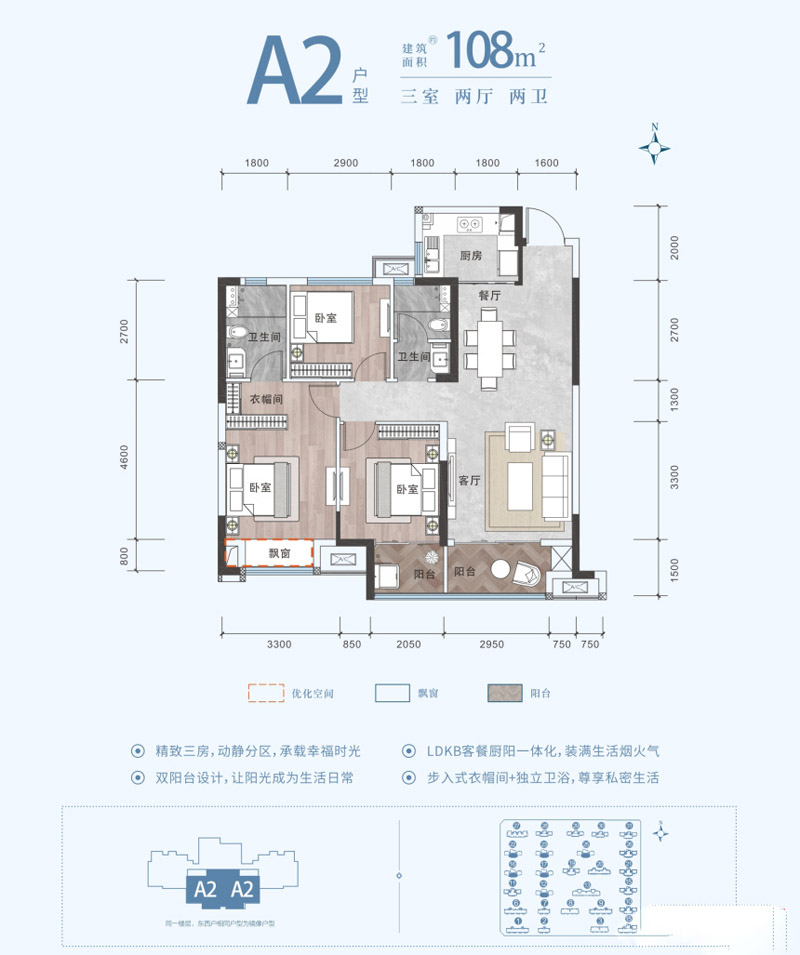 襄阳东津世纪城A2户型