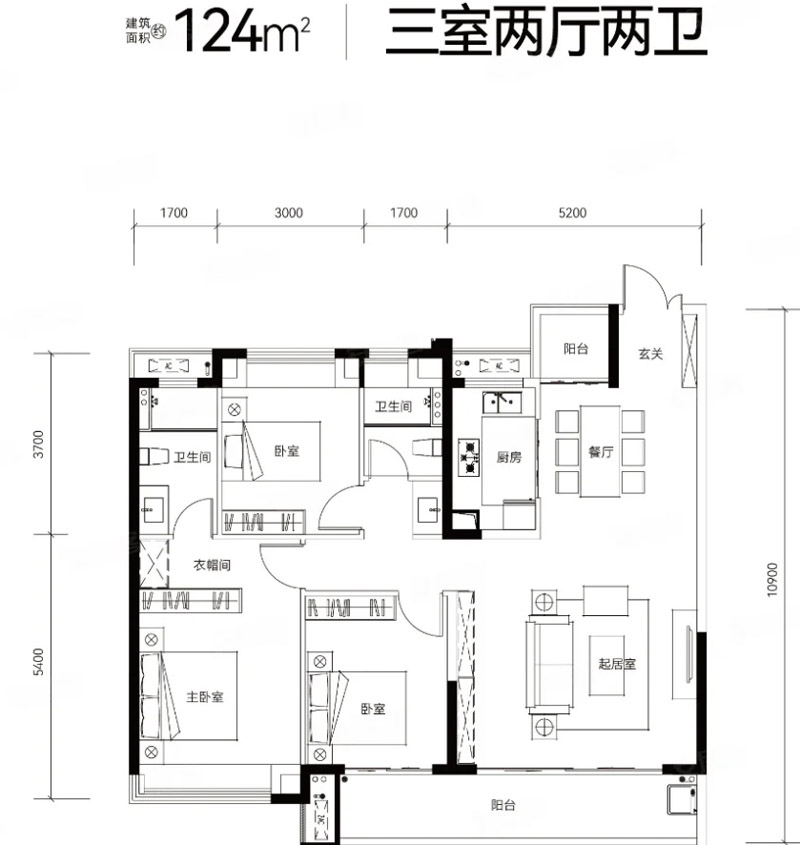 宜昌宝业沁园E124户型