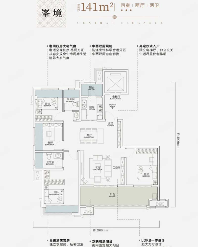 宜昌葛洲坝天创西陵序B户型