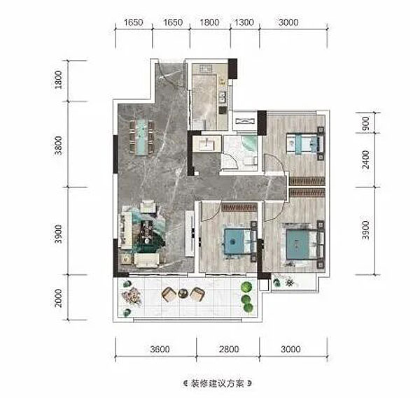 松滋市金投&middot;新城印象A6户型