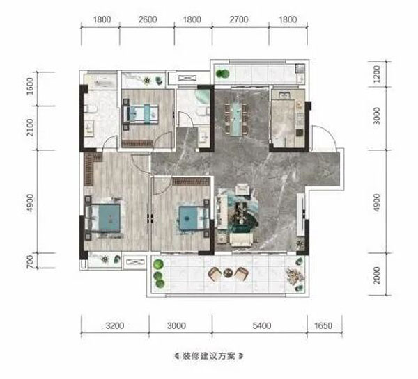 松滋市金投&middot;新城印象A5户型