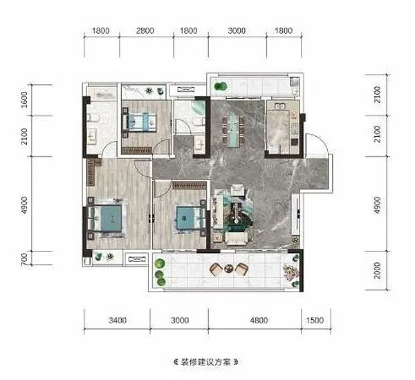 松滋市金投&middot;新城印象A8户型