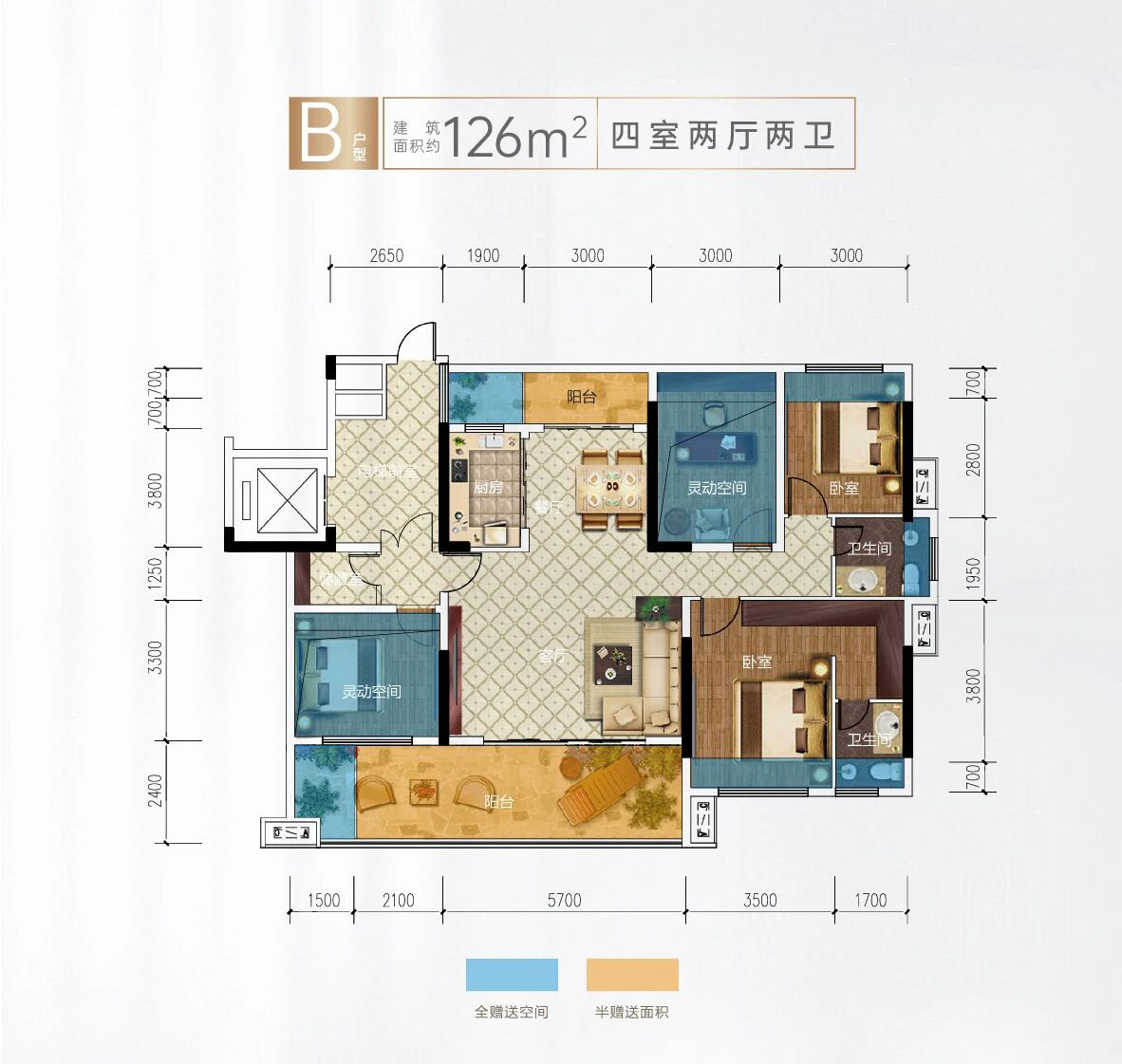 江陵县观澜凤凰城B户型